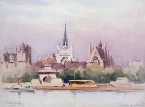 Tempel vanaf de Rivier, 1904