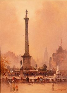 De viering van Trafalgar Day, Trafalgar Square