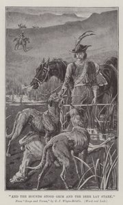 En de Honden stonden grimmig en het Hert lag stijf door William Barnes Wollen