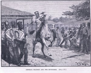 Generaal Hearsay en de muiters 1857 AD door William Barnes Wollen