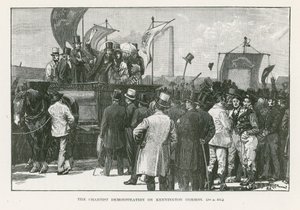 De Chartistendemonstratie op Kennington Common, Londen door William Barnes Wollen