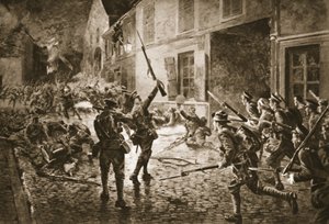 De Coldstream Guards bij Landrecies, augustus 1914 door William Barnes Wollen