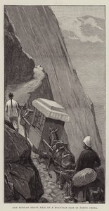 De Russische Zware Post op een Bergpas in Noord-China door William Barnes Wollen