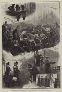 Verkiezing van vertegenwoordigers van Schotse edelen, in Holyrood Palace, Edinburgh door William Bazett Murray