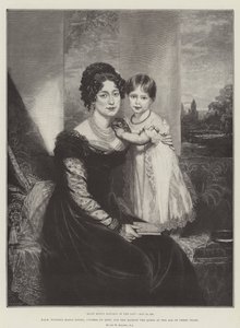 HRH Victoria Maria Louisa, Hertogin van Kent, en Hare Majesteit de Koningin op Driejarige Leeftijd door William Beechey