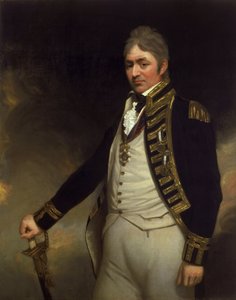 Portret van schout-bij-nacht Sir Thomas Troubridge (ca. 1758-1807), met de Saint Vincent en Nijl medailles