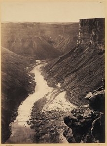 Grand Cañon, Colorado-rivier, bij Paria Creek, westwaarts kijkend