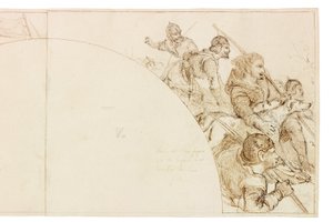 Schets voor Muurschildering in Wallington Hall door William Bell Scott