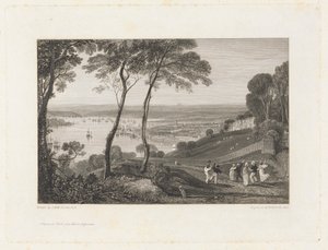 Plymouth Dock, van Mount Edgecumbe door William Bernard Cooke