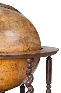 Vroege Engelse aardse globe, ca. 1673