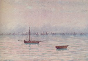 Een vissersvloot, 1910 door William Biscombe Gardner