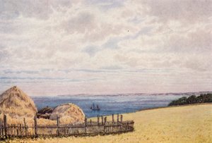 Uitzicht over Pegwell Bay vanaf de Ramsgate-kant door William Biscombe Gardner