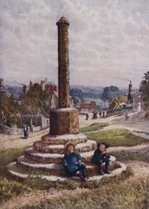 Het oude kruis, Great Longstone door William Biscombe Gardner