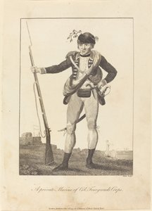 Een privé-marinier van het korps van Col. Fourgeoud