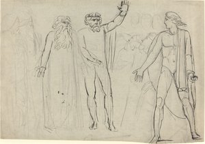 "En Saul Zei tot David, Ga, en de Heer zij met U" [recto] door William Blake
