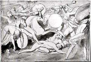 Slagveld door William Blake