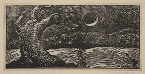 Verwoeste bomen en platgeslagen gewassen, uit Thorntons Pastoralen van Vergilius, 1821 door William Blake