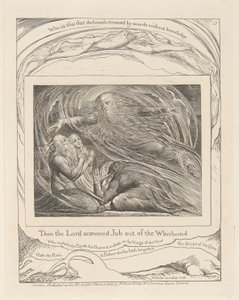 Boek van Job, Plaat 13, De Heer antwoordt Job uit de wervelwind door William Blake