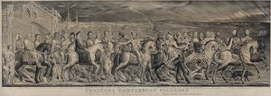 Chaucers pelgrims naar Canterbury door William Blake