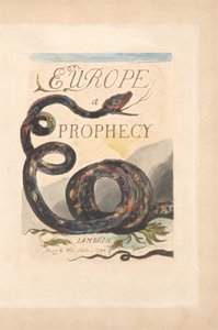 Europa. Een Profetie, Plaat 2, Titelpagina door William Blake