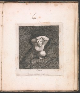 Voor kinderen. De poorten van het paradijs, plaat 5, "Aarde" door William Blake