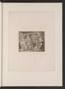 Job berispt door zijn vrienden door William Blake