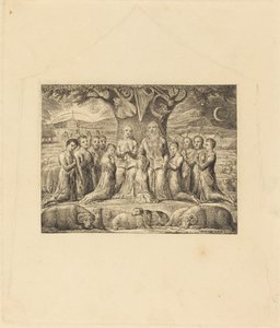 Job en Zijn Familie door William Blake
