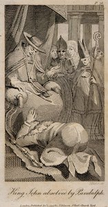 Koning Jan vergeven door Pandulph Na Henry Fuseli, 1798 door William Blake