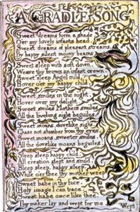 Een Wieg Lied: plaat 15 uit Songs of Innocence and of Experience (kopie R) door William Blake