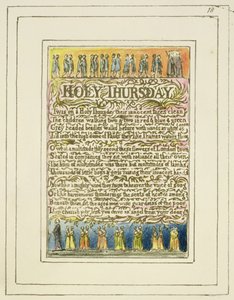 Heilige Donderdag: plaat 18 uit Songs of Innocence and of Experience (kopie R) door William Blake