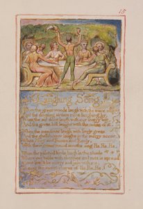 P.125-1950.pt15 Lachend Lied: plaat 15 uit Songs of Innocence and of Experience (kopie AA) c.1815-26 door William Blake