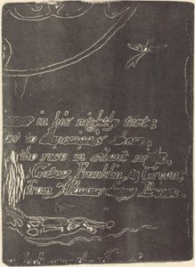 Herdruk van fragment van geannuleerde plaat voor "Een profetie" door William Blake