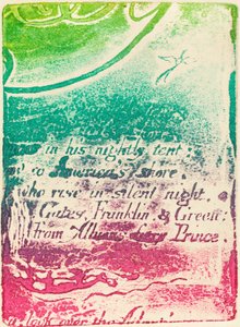 Herdruk van fragment van geannuleerde plaat voor Een Profetie door William Blake