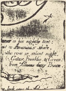 Herdruk van fragment van geannuleerde plaat voor A Prophecy door William Blake
