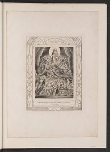 Satan voor de troon van God door William Blake