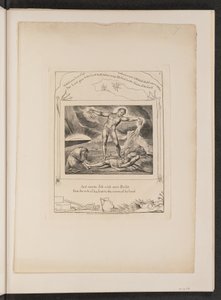 Satan slaat Job met zweren door William Blake