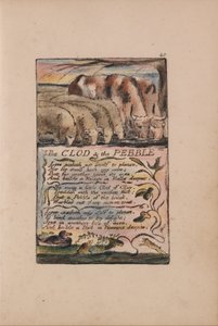 Liederen van Onschuld en Ervaring, Plaat 40, De Kluit & de Kiezel (Bentley 32) door William Blake