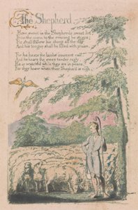 Songs of Innocence and of Experience, Plaat 4, "De Herder" (Bentley 5) door William Blake