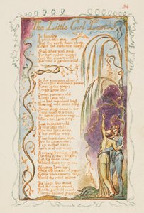 Liederen van Onschuld en Ervaring: Het Verloren Meisje, ca. 1825 door William Blake