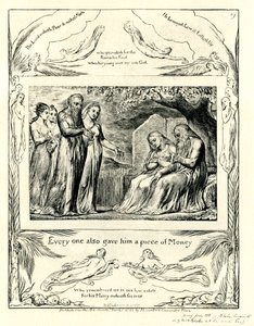 Het boek Job 42:11 geïllustreerd door William Blake door William Blake