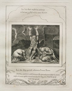 Het boek Job: Pl. 8, Laat de dag vergaan waarop ik geboren ben, 1825