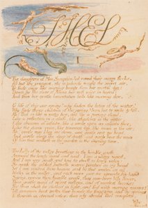 Het Boek van Thel, Plaat 3, Thel, I, De Dochters van Mne Seraphim... door William Blake