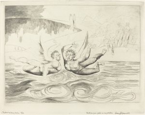 De Cirkel van de Corrupte Ambtenaren; de Duivels die Elkaar Aanvallen door William Blake