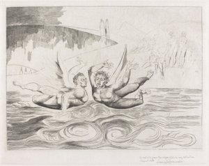 De Cirkel van de Corrupte Ambtenaren; de Duivels die Elkaar Aanvallen door William Blake