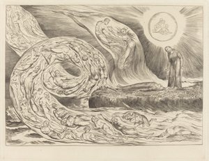 De Cirkel van de Wellustigen: Paolo en Francesca door William Blake