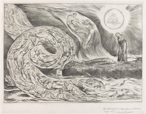 De Cirkel van de Wellustigen: Paolo en Francesca door William Blake