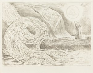 De cirkel van de wellustigen: Paolo en Francesca, 1827 door William Blake
