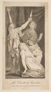 De dood van Lucretia, uit Allens Nieuwe en Onpartijdige Romeinse Geschiedenis door William Blake