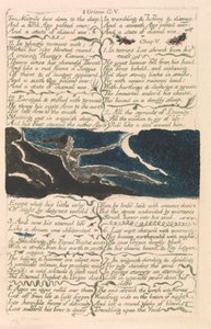 Het Eerste Boek van Urizen, Plaat 11, "Twee neusgaten gebogen naar de diepte . . . ." (Bentley 13) door William Blake