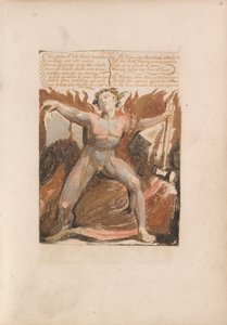 The First Book of Urizen, Plaat 17, 8. The Globe of Life Blood Trembled.... (Bentley 18) door William Blake
